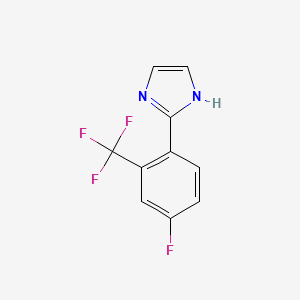 molecular formula C10H6F4N2 B1503248 2-(4-Fluoro-2-(trifluoromethyl)phenyl)-1H-imidazole 