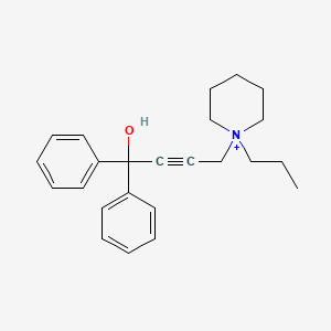 molecular formula C24H30NO+ B15032508 1-(4-Hydroxy-4,4-diphenylbut-2-yn-1-yl)-1-propylpiperidinium 