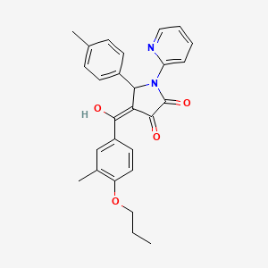 3-hydroxy-5-(4-methylphenyl)-4-[(3-methyl-4-propoxyphenyl)carbonyl]-1-(pyridin-2-yl)-1,5-dihydro-2H-pyrrol-2-one