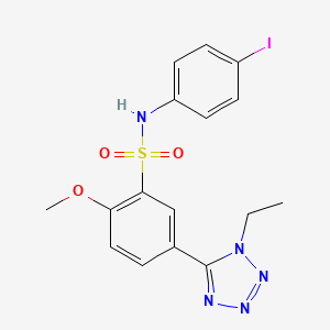 molecular formula C16H16IN5O3S B15032532 5-(1-ethyl-1H-tetrazol-5-yl)-N-(4-iodophenyl)-2-methoxybenzenesulfonamide 