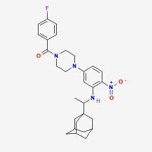 N-[1-(Adamantan-1-YL)ethyl]-5-[4-(4-fluorobenzoyl)piperazin-1-YL]-2-nitroaniline