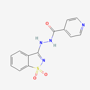 N'-(1,1-dioxido-1,2-benzothiazol-3-yl)pyridine-4-carbohydrazide