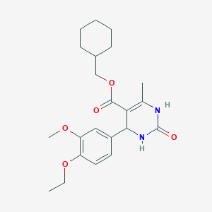 Cyclohexylmethyl 4-(4-ethoxy-3-methoxyphenyl)-6-methyl-2-oxo-1,2,3,4-tetrahydropyrimidine-5-carboxylate