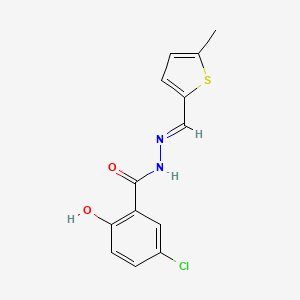 5-chloro-2-hydroxy-N'-[(E)-(5-methylthiophen-2-yl)methylidene]benzohydrazide