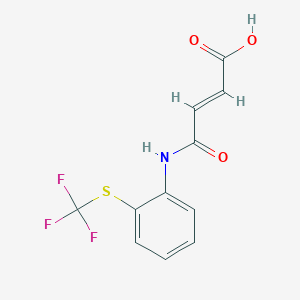 molecular formula C11H8F3NO3S B15032588 4-Oxo-4-(2-((trifluoromethyl)thio)anilino)-2-butenoic acid 