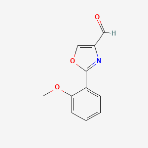 molecular formula C11H9NO3 B1503259 2-(2-Methoxy-phenyl)-oxazole-4-carbaldehyde CAS No. 885274-27-1