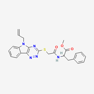 methyl N-({[5-(prop-2-en-1-yl)-5H-[1,2,4]triazino[5,6-b]indol-3-yl]sulfanyl}acetyl)phenylalaninate