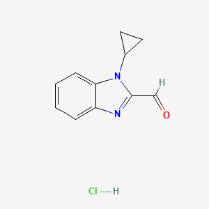 molecular formula C11H11ClN2O B1503263 1-Cyclopropyl-1H-benzo[d]imidazole-2-carbaldehyde hydrochloride CAS No. 958863-44-0