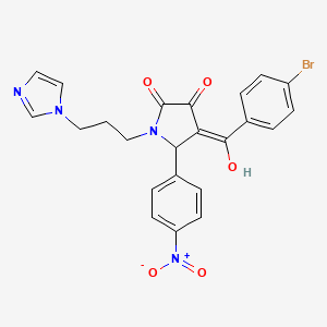 4-[(4-bromophenyl)carbonyl]-3-hydroxy-1-[3-(1H-imidazol-1-yl)propyl]-5-(4-nitrophenyl)-1,5-dihydro-2H-pyrrol-2-one