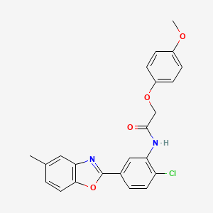 N-[2-chloro-5-(5-methyl-1,3-benzoxazol-2-yl)phenyl]-2-(4-methoxyphenoxy)acetamide