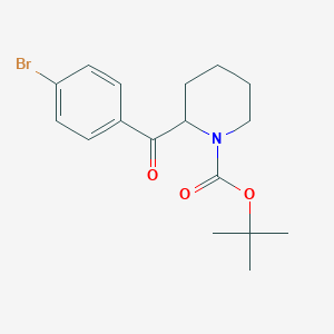 molecular formula C17H22BrNO3 B1503265 Tert-butyl 2-(4-bromobenzoyl)piperidine-1-carboxylate CAS No. 203056-20-6