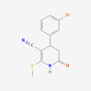 4-(3-Bromophenyl)-2-(methylsulfanyl)-6-oxo-1,4,5,6-tetrahydropyridine-3-carbonitrile