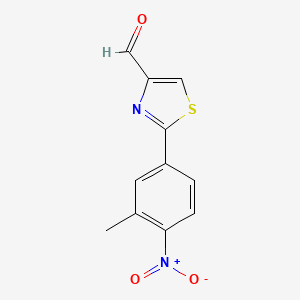 molecular formula C11H8N2O3S B1503267 2-(3-Methyl-4-nitro-phenyl)-thiazole-4-carbaldehyde CAS No. 885278-90-0