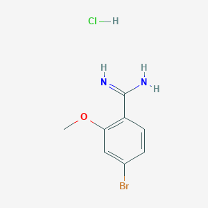 molecular formula C8H10BrClN2O B1503269 4-Bromo-2-methoxy-benzamidine hydrochloride CAS No. 812667-45-1