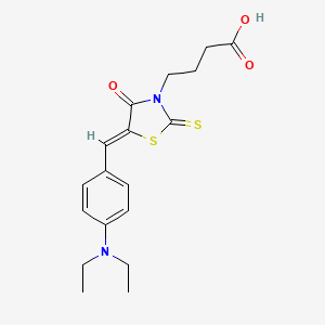 4-[(5Z)-5-{[4-(Diethylamino)phenyl]methylidene}-4-oxo-2-sulfanylidene-1,3-thiazolidin-3-YL]butanoic acid