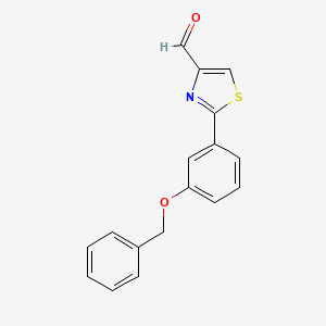 molecular formula C17H13NO2S B1503270 2-(3-(Benzyloxy)phenyl)thiazole-4-carbaldehyde CAS No. 885278-72-8
