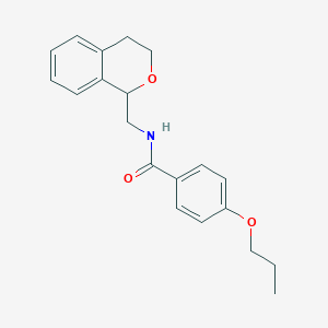 N-(3,4-dihydro-1H-isochromen-1-ylmethyl)-4-propoxybenzamide