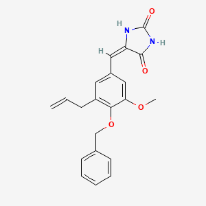 (5E)-5-[4-(benzyloxy)-3-methoxy-5-(prop-2-en-1-yl)benzylidene]imidazolidine-2,4-dione