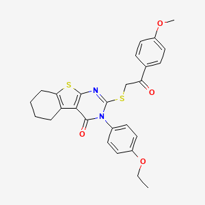 3-(4-ethoxyphenyl)-2-{[2-(4-methoxyphenyl)-2-oxoethyl]sulfanyl}-5,6,7,8-tetrahydro[1]benzothieno[2,3-d]pyrimidin-4(3H)-one