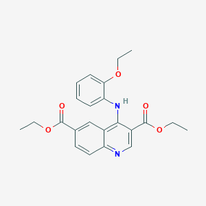 Diethyl 4-[(2-ethoxyphenyl)amino]quinoline-3,6-dicarboxylate