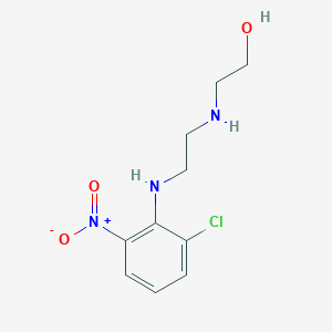 molecular formula C10H14ClN3O3 B15032833 2-({2-[(2-Chloro-6-nitrophenyl)amino]ethyl}amino)ethanol CAS No. 704869-52-3