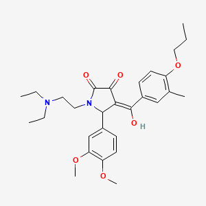 1-[2-(diethylamino)ethyl]-5-(3,4-dimethoxyphenyl)-3-hydroxy-4-[(3-methyl-4-propoxyphenyl)carbonyl]-1,5-dihydro-2H-pyrrol-2-one