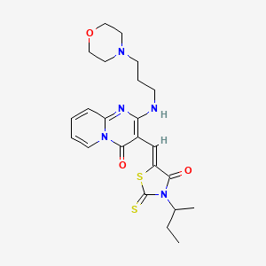 3-{(Z)-[3-(butan-2-yl)-4-oxo-2-thioxo-1,3-thiazolidin-5-ylidene]methyl}-2-{[3-(morpholin-4-yl)propyl]amino}-4H-pyrido[1,2-a]pyrimidin-4-one