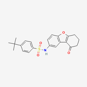 4-tert-butyl-N-(9-oxo-6,7,8,9-tetrahydrodibenzo[b,d]furan-2-yl)benzenesulfonamide