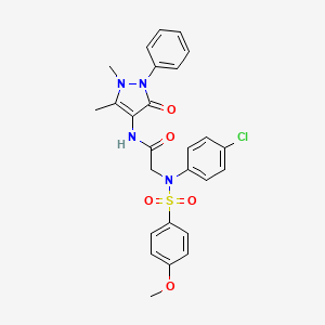 2-[N-(4-Chlorophenyl)4-methoxybenzenesulfonamido]-N-(1,5-dimethyl-3-oxo-2-phenyl-2,3-dihydro-1H-pyrazol-4-YL)acetamide