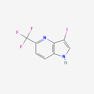 molecular formula C8H4F3IN2 B1503290 3-iodo-5-(trifluoromethyl)-1H-pyrrolo[3,2-b]pyridine 