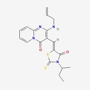 molecular formula C19H20N4O2S2 B15032901 2-(allylamino)-3-[(Z)-(3-sec-butyl-4-oxo-2-thioxo-1,3-thiazolidin-5-ylidene)methyl]-4H-pyrido[1,2-a]pyrimidin-4-one 