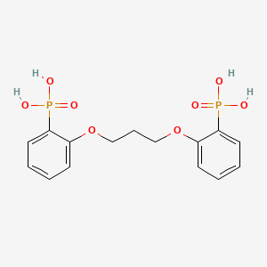 molecular formula C15H18O8P2 B15032913 {2-[3-(2-Phosphonophenoxy)propoxy]phenyl}phosphonic acid 