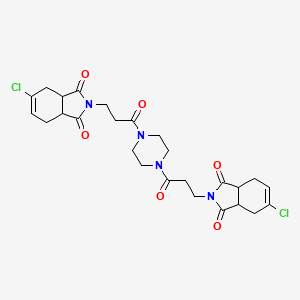 2,2'-[piperazine-1,4-diylbis(3-oxopropane-3,1-diyl)]bis(5-chloro-3a,4,7,7a-tetrahydro-1H-isoindole-1,3(2H)-dione)