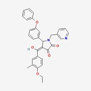 4-[(4-ethoxy-3-methylphenyl)carbonyl]-3-hydroxy-5-(3-phenoxyphenyl)-1-(pyridin-3-ylmethyl)-1,5-dihydro-2H-pyrrol-2-one