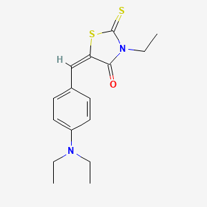 (5E)-5-{[4-(Diethylamino)phenyl]methylidene}-3-ethyl-2-sulfanylidene-1,3-thiazolidin-4-one