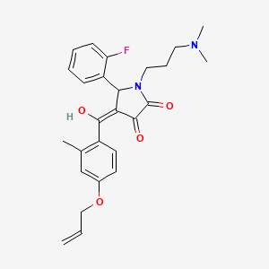 1-[3-(dimethylamino)propyl]-5-(2-fluorophenyl)-3-hydroxy-4-[2-methyl-4-(prop-2-en-1-yloxy)benzoyl]-2,5-dihydro-1H-pyrrol-2-one