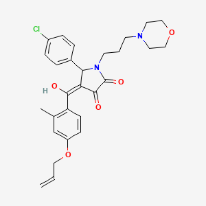 5-(4-chlorophenyl)-3-hydroxy-4-{[2-methyl-4-(prop-2-en-1-yloxy)phenyl]carbonyl}-1-[3-(morpholin-4-yl)propyl]-1,5-dihydro-2H-pyrrol-2-one