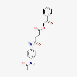 2-Oxo-2-phenylethyl 4-{[4-(acetylamino)phenyl]amino}-4-oxobutanoate