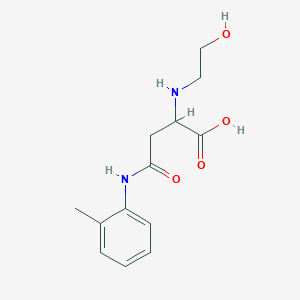 molecular formula C13H18N2O4 B15033013 2-((2-Hydroxyethyl)amino)-4-oxo-4-(o-tolylamino)butanoic acid 