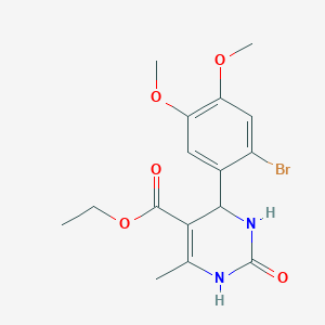 Ethyl 4-(2-bromo-4,5-dimethoxyphenyl)-6-methyl-2-oxo-1,2,3,4-tetrahydropyrimidine-5-carboxylate