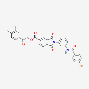 2-(3,4-dimethylphenyl)-2-oxoethyl 2-(3-{[(4-bromophenyl)carbonyl]amino}phenyl)-1,3-dioxo-2,3-dihydro-1H-isoindole-5-carboxylate