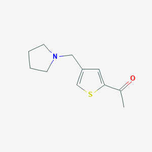 molecular formula C11H15NOS B1503304 1-[4-(Pyrrolidin-1-ylmethyl)-2-thienyl]ethanone CAS No. 938458-96-9