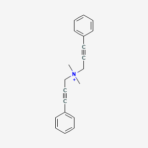 N,N-dimethyl-3-phenyl-N-(3-phenylprop-2-yn-1-yl)prop-2-yn-1-aminium