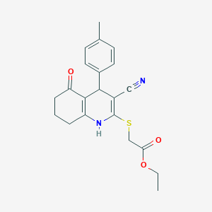 Ethyl {[3-cyano-4-(4-methylphenyl)-5-oxo-1,4,5,6,7,8-hexahydroquinolin-2-yl]sulfanyl}acetate