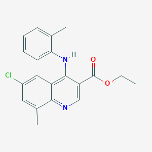 Ethyl 6-chloro-8-methyl-4-[(2-methylphenyl)amino]quinoline-3-carboxylate