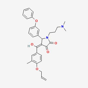 1-[3-(dimethylamino)propyl]-3-hydroxy-4-{[3-methyl-4-(prop-2-en-1-yloxy)phenyl]carbonyl}-5-(3-phenoxyphenyl)-1,5-dihydro-2H-pyrrol-2-one