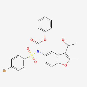 Phenyl (3-acetyl-2-methyl-1-benzofuran-5-yl)[(4-bromophenyl)sulfonyl]carbamate