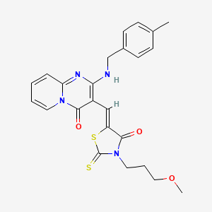 3-{(Z)-[3-(3-methoxypropyl)-4-oxo-2-thioxo-1,3-thiazolidin-5-ylidene]methyl}-2-[(4-methylbenzyl)amino]-4H-pyrido[1,2-a]pyrimidin-4-one