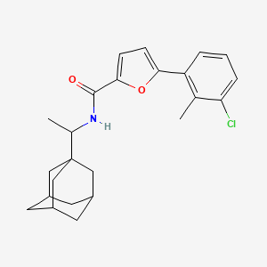 molecular formula C24H28ClNO2 B15033198 N-[1-(1-adamantyl)ethyl]-5-(3-chloro-2-methylphenyl)-2-furamide 