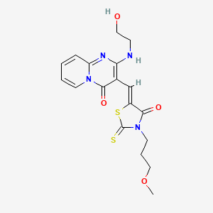 2-[(2-hydroxyethyl)amino]-3-{(Z)-[3-(3-methoxypropyl)-4-oxo-2-thioxo-1,3-thiazolidin-5-ylidene]methyl}-4H-pyrido[1,2-a]pyrimidin-4-one